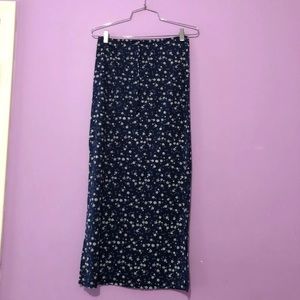 Floral rave Maxi Skirt with side Slits size m